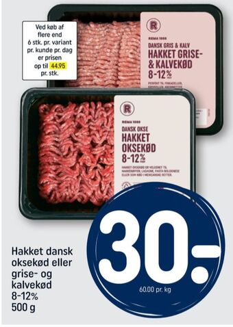 REMA 1000 Rema 1000 hakket oksekød tilbud