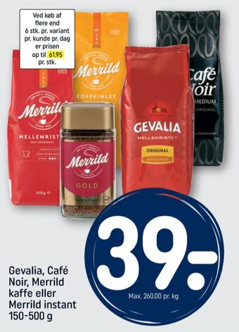 REMA 1000 Mellemristet kaffe formalet tilbud