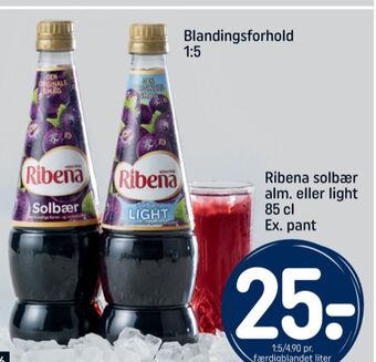 Rema 1000 Ribena konc. frugtsaft blandet bær & frugt tilbud
