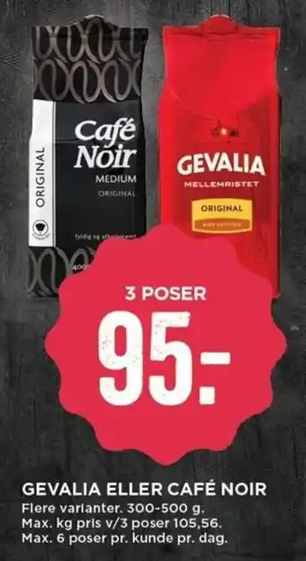 MENY Gevalia Eller Café Noir 300-500g tilbud