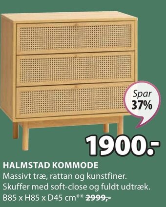 JYSK HALMSTAD KOMMODE tilbud