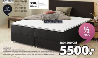 JYSK PLUS C40 STORAGE KONTINENTALSENG tilbud