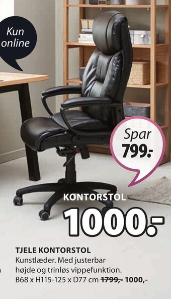 JYSK TJELE KONTORSTOL tilbud