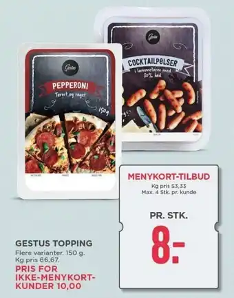 MENY Gestus Topping 150g tilbud