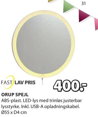 JYSK ORUP SPEJL tilbud