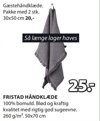 JYSK FRISTAD HÅNDKLÆDE tilbud
