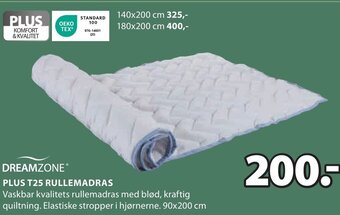JYSK PLUS T25 RULLEMADRAS tilbud