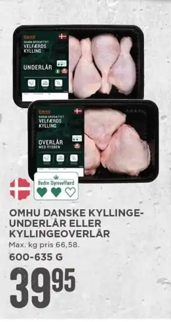 MENY OMHU Danske Kyllinge-Underlar Eller Kyllingeoverlar 600-635g tilbud
