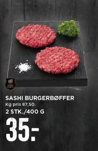 MENY Sashi Burgerbøffer 400g tilbud