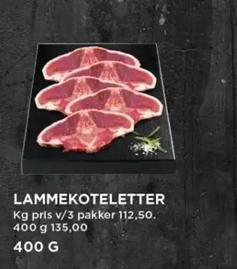 MENY Lammekoteletter 400g tilbud