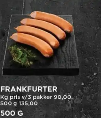MENY Frankfurter 500g tilbud