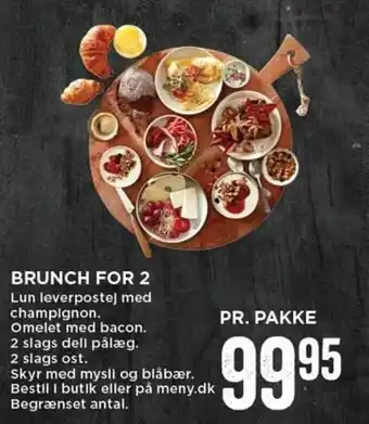 MENY Brunch For 2 tilbud