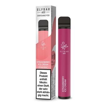 Netpris Elfbar 600 strawberry ice cream 20mg tilbud