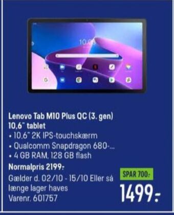 Elgiganten Lenovo tablet tilbud
