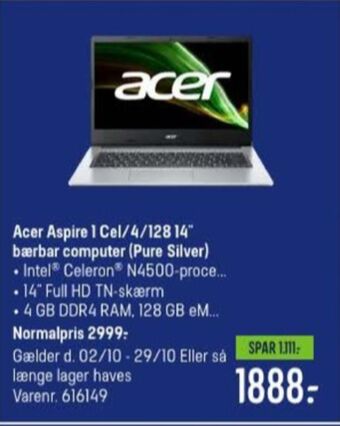 Elgiganten Acer pc tilbud