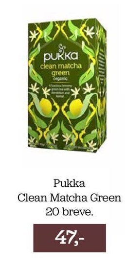 Pukka clean matcha green 20 breve
