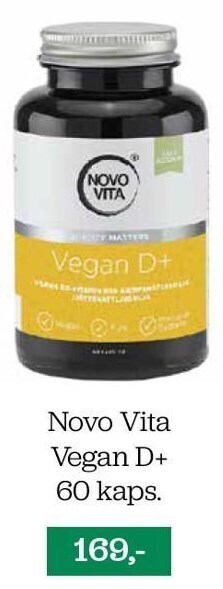 Helsemin Novo vita vegan d+ 60 kaps tilbud