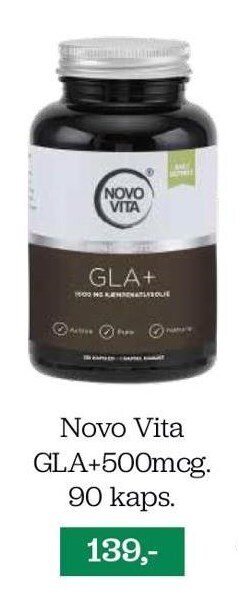 Helsemin Novo vita gla+500mcg. 90 kaps tilbud