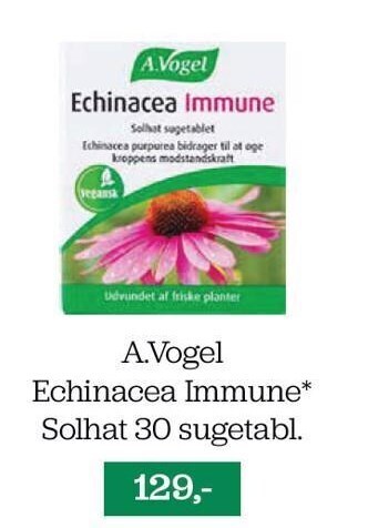 Helsemin A. vogel echinacea immune solhat 30 sugetabl tilbud
