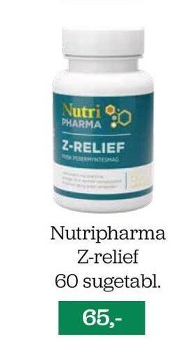 Helsemin Nutripharma z-relief 60 sugetabl tilbud