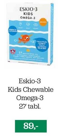 Eskio-3 kids chewable omega-3 27 tabl