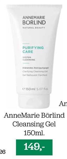 Helsemin Annemarie börlind cleansing gel 150ml tilbud