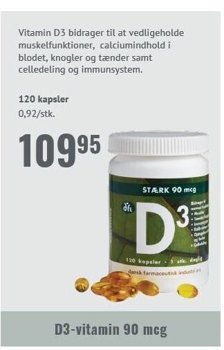 Helsam D3-vitamin 90 mcg tilbud