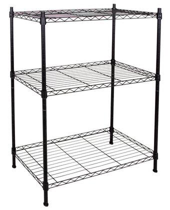 jem & fix Stålreol m/3 hylder sort 90 x 75 x 35 cm tilbud