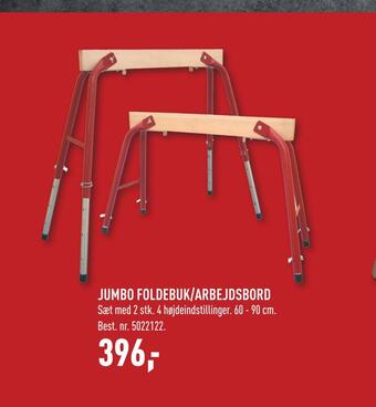 Jumbo foldebuk/arbejdsbord