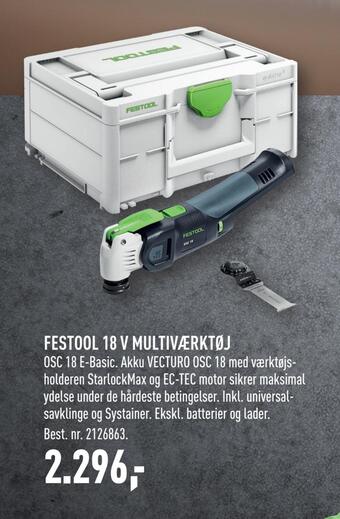 Johannes Fog Festool 18 v multiværktøj tilbud