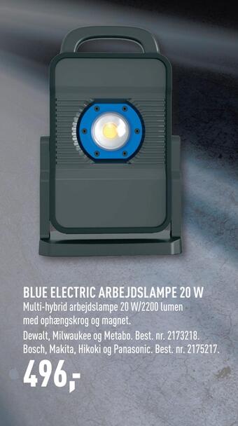 Johannes Fog Blue electric arbejdslampe 20 w tilbud