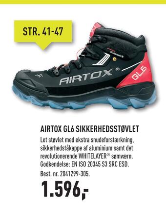 Johannes Fog Airtox gl6 sikkerhedsstøvlet tilbud