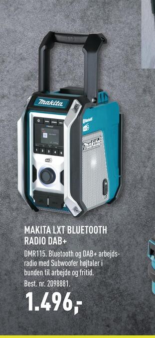 Johannes Fog Makita lxt bluetooth radio dab+ tilbud