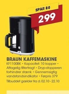 Braun kaffemaskine