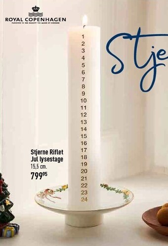 Stjerne riflet jul lysestage