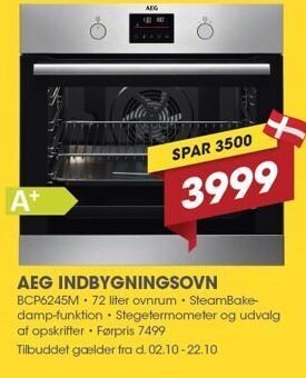 Punkt1 Aeg indbygningsovn tilbud