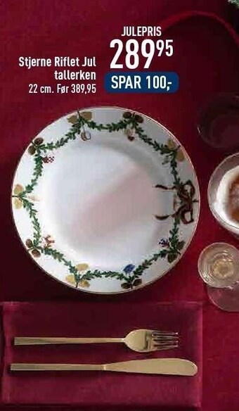 Imerco Stjerne riflet jul tallerken tilbud