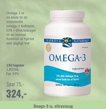 Helsam Omega-3 m. citrussmag tilbud