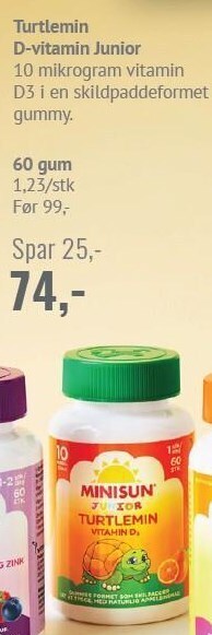 Helsam Turtlemin d-vitamin junior tilbud