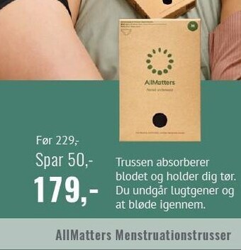 Helsam Allmatters menstruationstrusser tilbud
