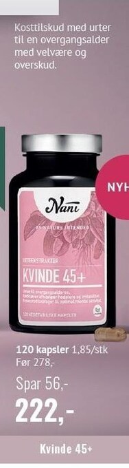 Din Lokale Helsekost Kvinde 45+ tilbud