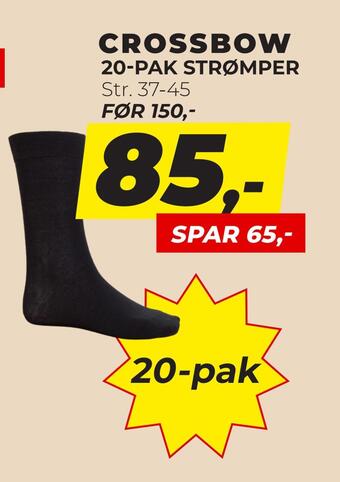 Dansk Outlet 20-pak strømper tilbud