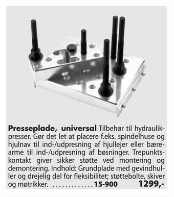 Presseplade, universal