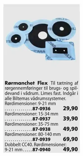 Biltema Rørmanchet Flex tilbud