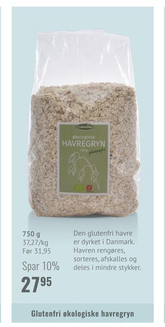 Helsam Glutenfri økologiske havregryn tilbud