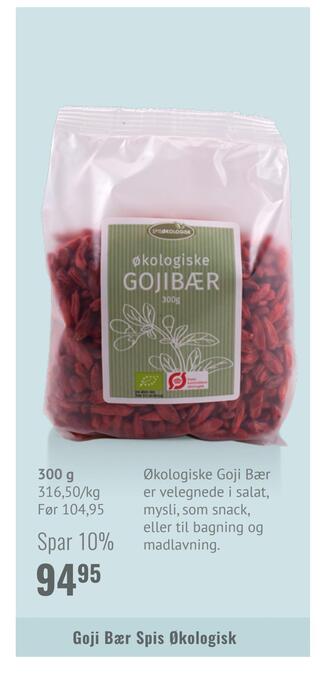 Helsam Goji bær spis økologisk tilbud