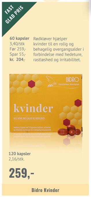 Helsam Bidro kvinder tilbud