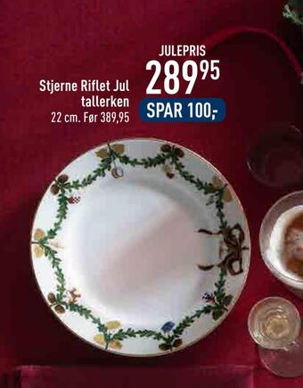 Imerco Stjerne riflet jul tallerken tilbud