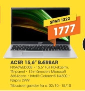 Expert Acer bærbar pc tilbud