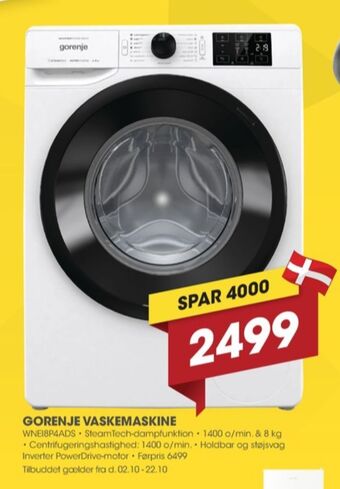 Punkt1 Gorenje vaskemaskine tilbud